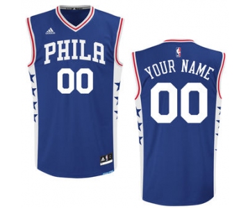Men's Philadelphia 76ers adidas Royal Custom Replica Road Jersey