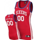 Womens Philadelphia 76ers Customized Red Jersey