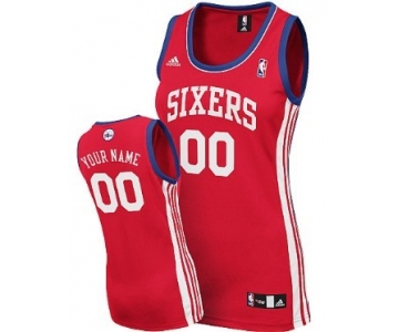 Womens Philadelphia 76ers Customized Red Jersey