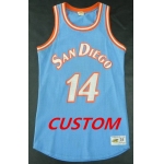 Custom MITCHELL & NESS NBA THROWBACK SAN DIEGO CLIPPERS Powder Blue Jersey