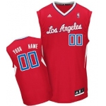 Mens Los Angeles Clippers Customized Red Jersey