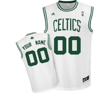 Mens Boston Celtics Customized White Jersey