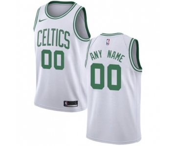 Youth Customized Boston Celtics Authentic White Nike NBA Association Edition Jersey