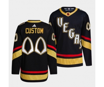 Men's Vegas Golden Knights Active Player Custom 2022 Black Reverse Retro 2.0 Stitched Jersey