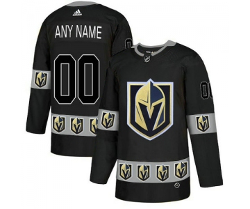 Men's Vegas Golden Knights Custom Black Team Logos Fashion Adidas Jersey