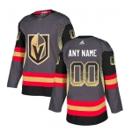 Men's Vegas Golden Knights Gray Men's Customized Drift Fashion Jersey
