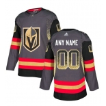 Men's Vegas Golden Knights Gray Men's Customized Drift Fashion Jersey