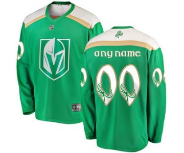 Men's Vegas Golden Knights Green Customized 2019 St. Patrick's Day Adidas Jersey