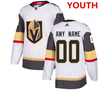 Youth Adidas Vegas Golden NHL Authentic White Customized Jersey