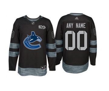 Adidas Vancouver Canucks Black 1917-2017 100th Anniversary Stitched NHL Custom Jersey