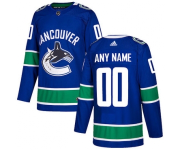 Custom Men's Adidas Vancouver Canucks Blue Home Authentic Stitched NHL Jersey