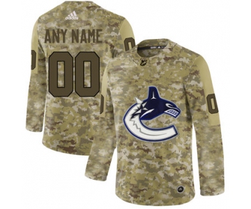 Vancouver Canucks Camo Men's Customized Adidas Jersey
