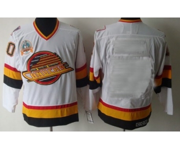 Vancouver Canucks Mens Customized White CCM Jersey