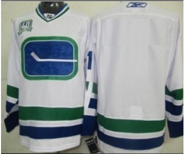 Vancouver Canucks Youths Customized White Third Jersey