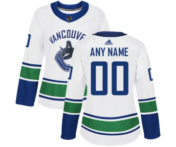 Women's Adidas Vancouver Canucks NHL Authentic White Customized Jersey