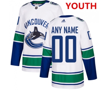 Youth Adidas Vancouver Canucks NHL Authentic White Customized Jersey