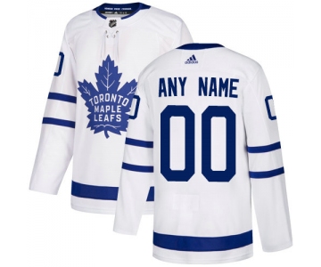Men Adidas Toronto Maple Leafs White Away Authentic Customized Jersey
