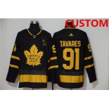 Men's Toronto Maple Leafs Custom Black Golden City Edition Stitched NHL Jersey
