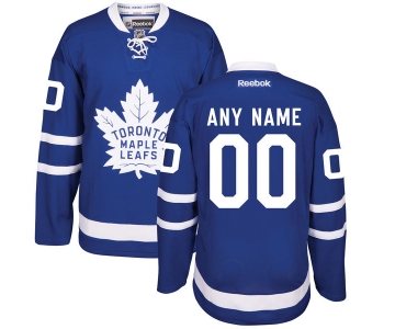 Men's Toronto Maple Leafs Royal Blue Home Custom Stitched NHL 2016-17 Reebok Hockey Jersey