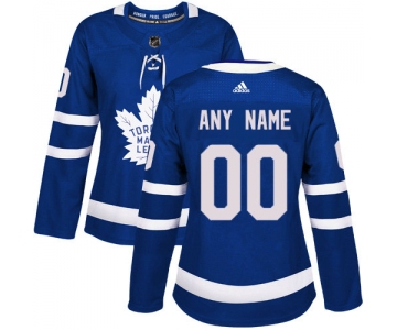 Women's Adidas Toronto Maple Leafs Customized Authentic Royal Blue Home NHL Jersey