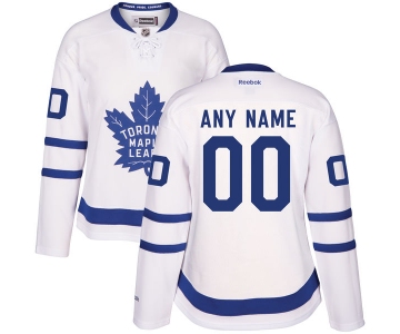 Women's Toronto Maple Leafs White Away Custom Stitched NHL 2016-17 Reebok Hockey Jersey