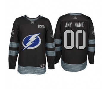 Adidas Tampa Bay Lightning Black 1917-2017 100th Anniversary Stitched NHL Custom Jersey
