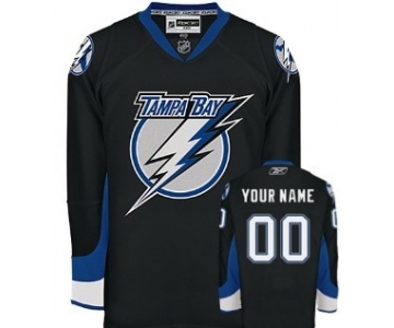 Tampa Bay Lightning Mens Customized Black Jersey