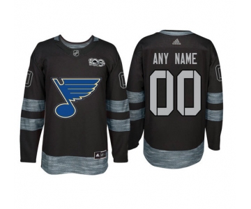 Adidas St. Louis Blues Black 1917-2017 100th Anniversary Stitched NHL Custom Jersey