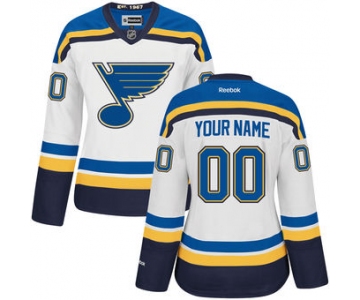 Reebok St. Louis Blues NHL Women Premier Jersey - White Custom