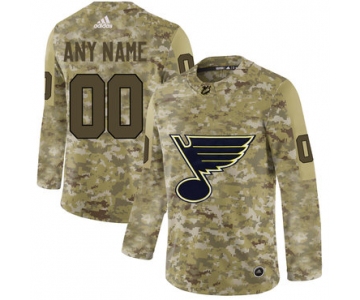 St. Louis Blues Camo Men's Customized Adidas Jersey