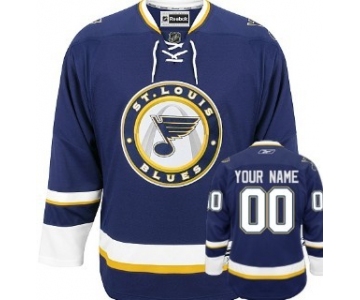 St. Louis Blues Mens Customized Blue Third Jersey