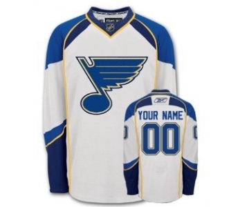 St. Louis Blues Mens Customized White Jersey