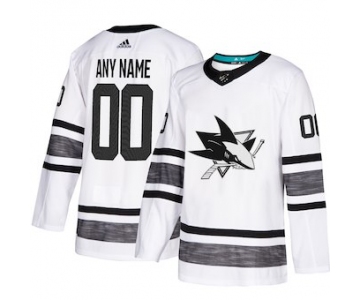Men's San Jose Sharks adidas White 2019 NHL All-Star Game Parley Authentic Custom Jersey