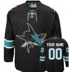 San Jose Sharks Mens Customized Black Third Jersey