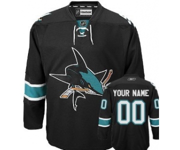 San Jose Sharks Mens Customized Black Third Jersey