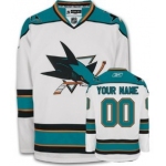 San Jose Sharks Mens Customized White Jersey