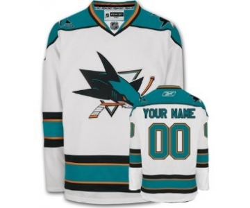 San Jose Sharks Mens Customized White Jersey