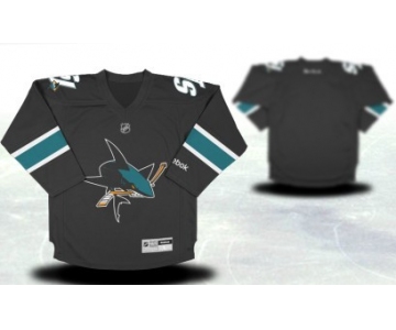 San Jose Sharks Youths Customized Black Third Jersey