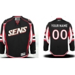 Ottawa Senators Mens Customized Black Third Jersey