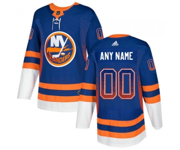 Men's New York Islanders Royal Customized Drift Fashion Adidas Jersey