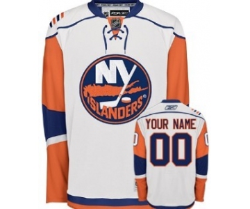 New York Islanders Mens Customized White Jersey