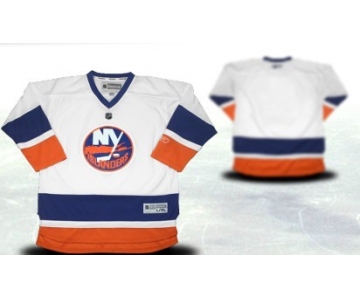 New York Islanders Youths Customized White Third Jersey
