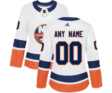 Women's Adidas New York Islanders NHL Authentic White Customized Jersey