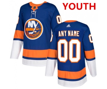 Youth Adidas New York Islanders Customized Authentic Royal Blue Home NHL Jersey