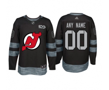 Adidas New Jersey Devils Black 1917-2017 100th Anniversary Stitched NHL Custom Jersey