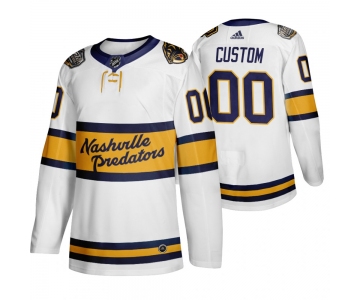 Adidas Nashville Predators Custom Men's White 2020 Winter Classic Retro Authentic NHL Jersey