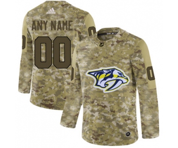 Nashville Predators Camo Men's Customized Adidas Jersey