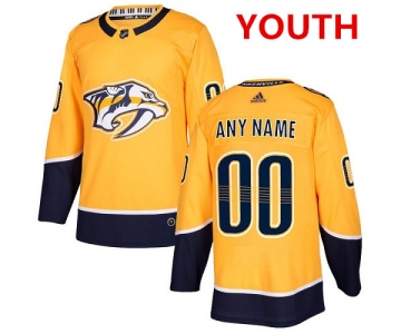 Youth Adidas Nashville Predators Customized Authentic Gold Home NHL Jersey