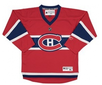 Montreal Canadiens Youth Customized Red CH Jersey