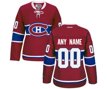 Women's Montreal Canadiens Red Home Custom Stitched NHL 2016 Reebok Hockey Jersey